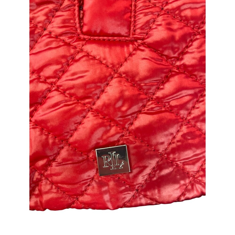 Lauren Ralph Lauren Womens Black Red Diamond Quilted Zip Fleece Jacket Sz 3X SKU - Picture 6 of 16